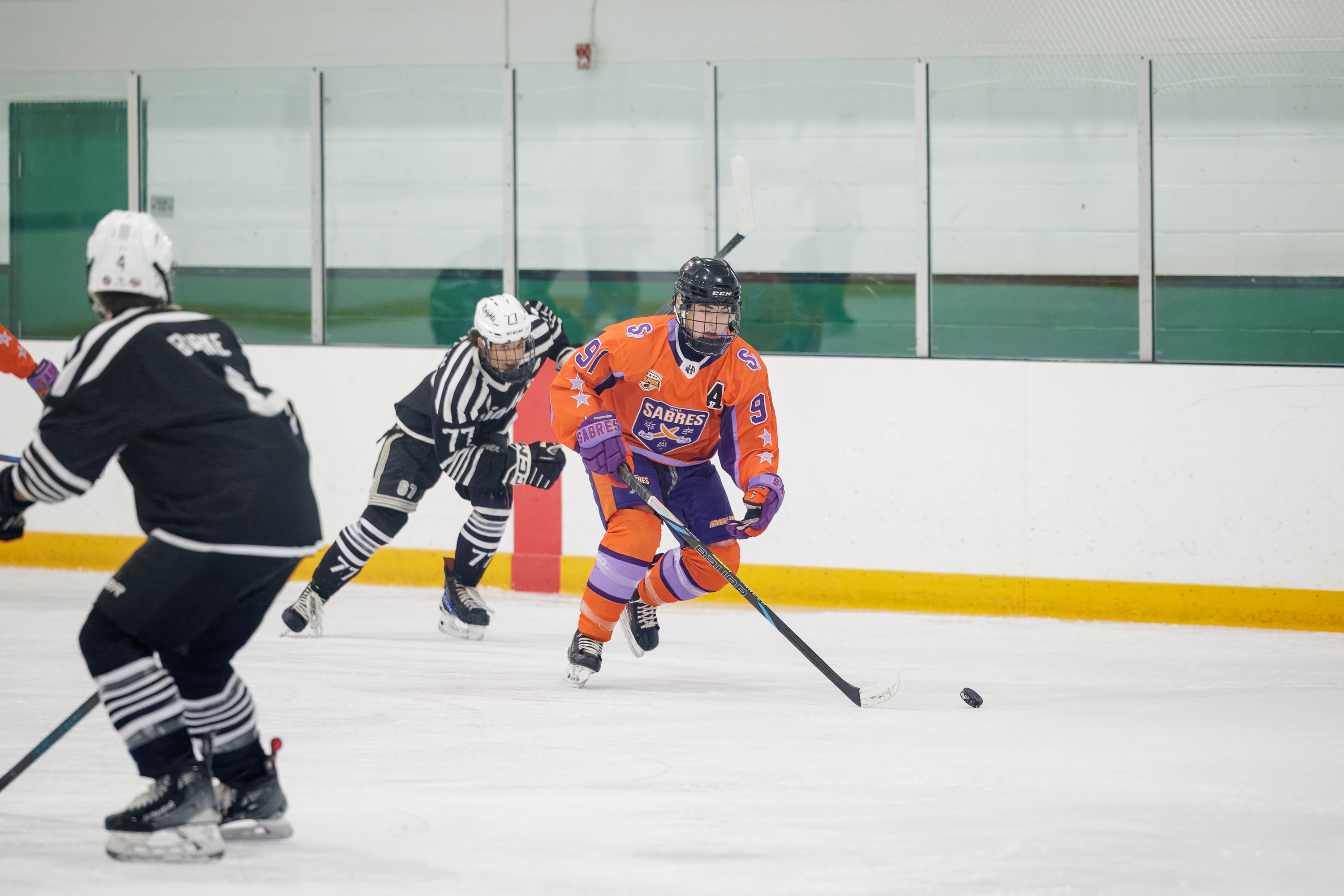 Oxford Prep Sabres competing on the ice